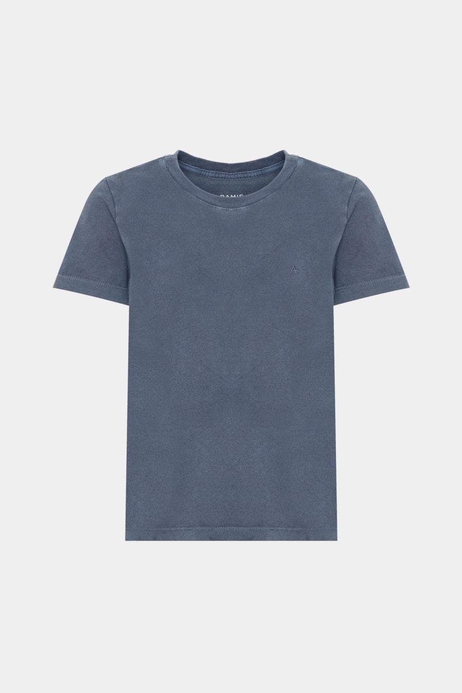 Camiseta Manga Curta Infantil Piquet Estonada Azul Neblina — foto 5 de 5
