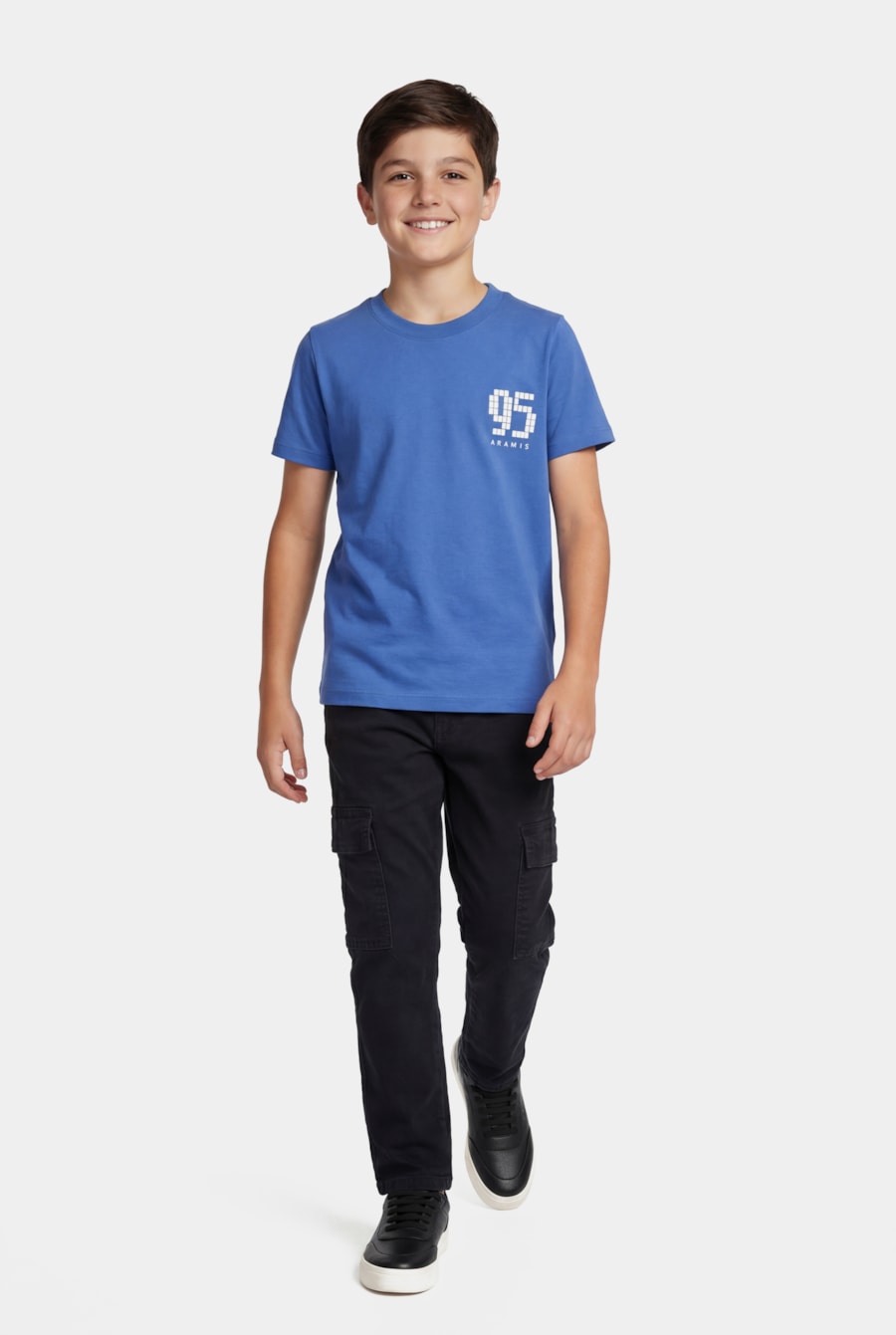 Camiseta Manga Curta Infantil Pixel Azul Royal — foto 2 de 7
