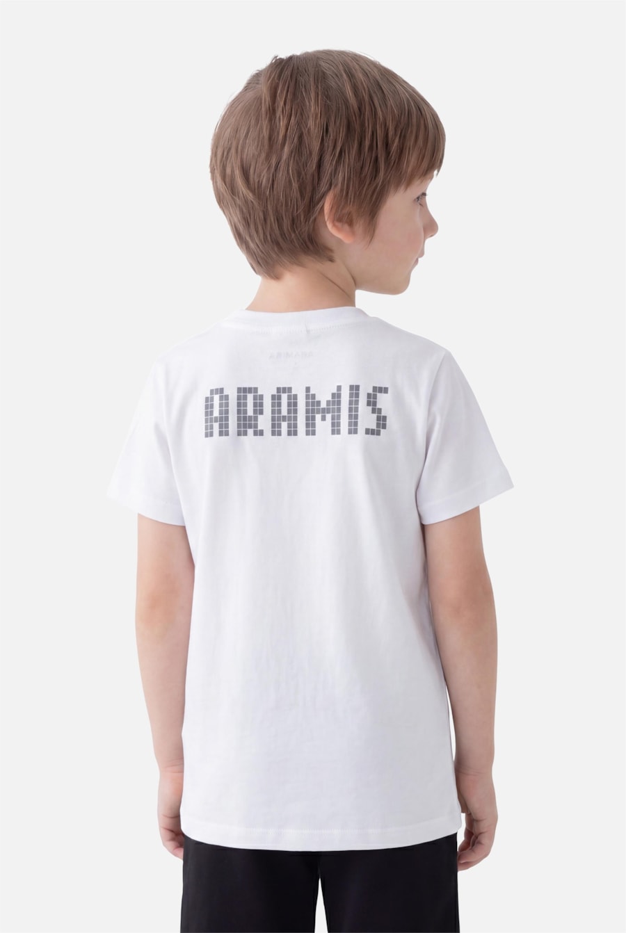 Camiseta Manga Curta Infantil Pixel Branco — foto 3 de 5