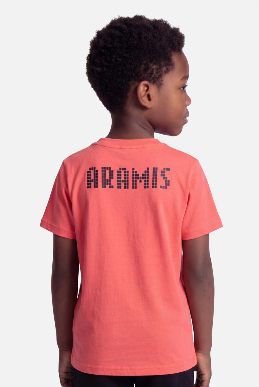Camiseta Manga Curta Infantil Pixel Vermelho Cereja — foto 3 de 5