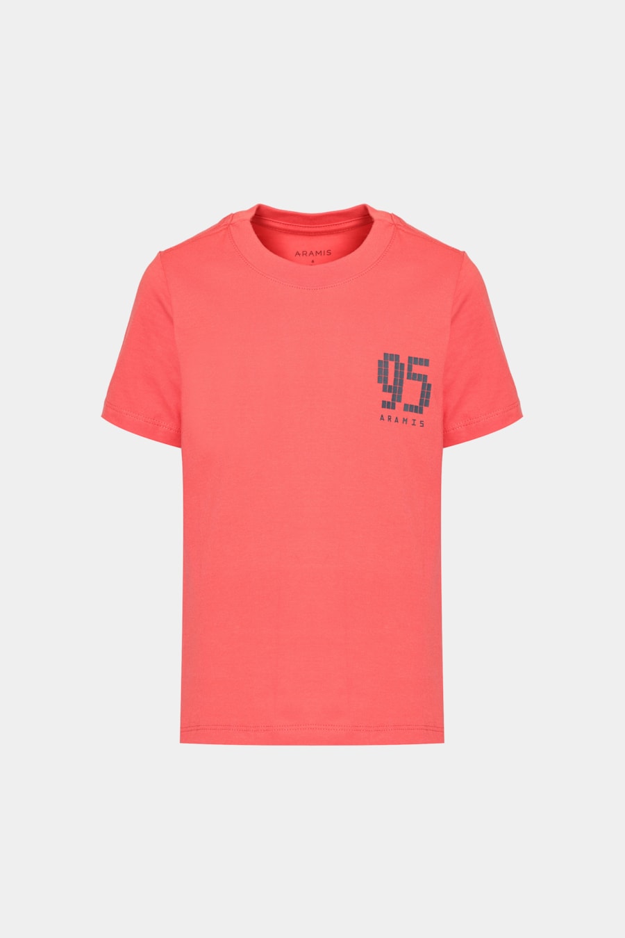 Camiseta Manga Curta Infantil Pixel Vermelho Cereja — foto 4 de 5