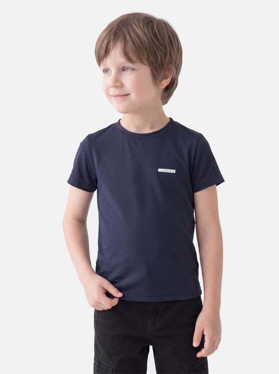 Camiseta Manga Curta Infantil Play Marinho — foto 1 de 5