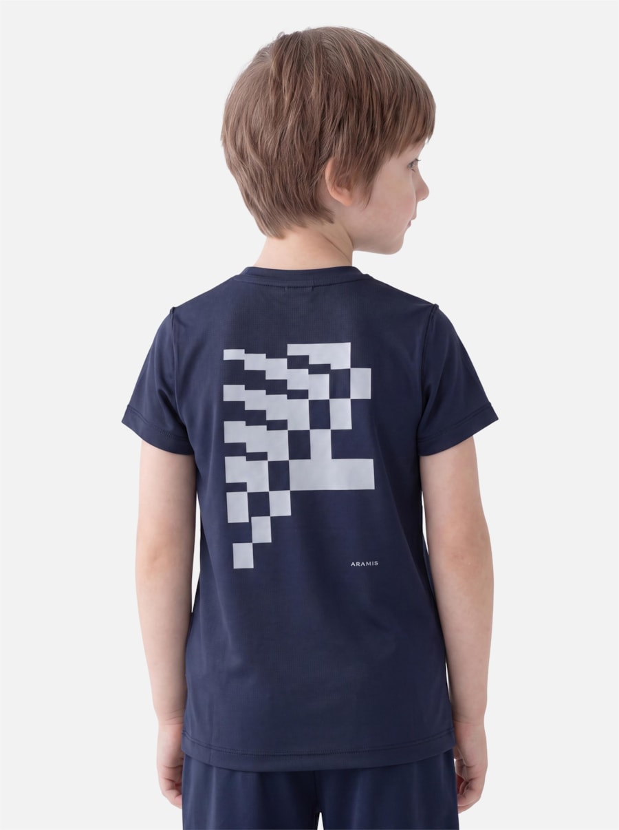 Camiseta Manga Curta Infantil Play Marinho — foto 3 de 5