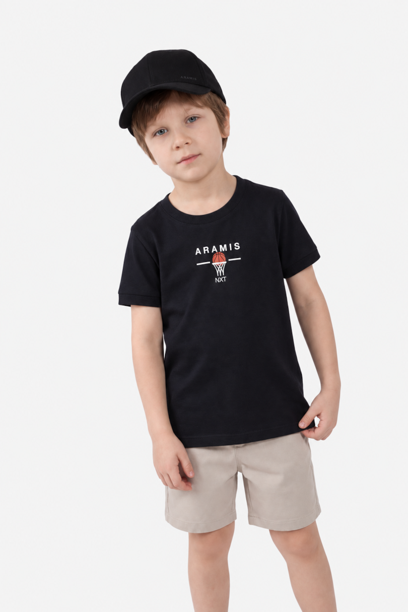 Camiseta Manga Curta Infantil Silk Basquete Marinho