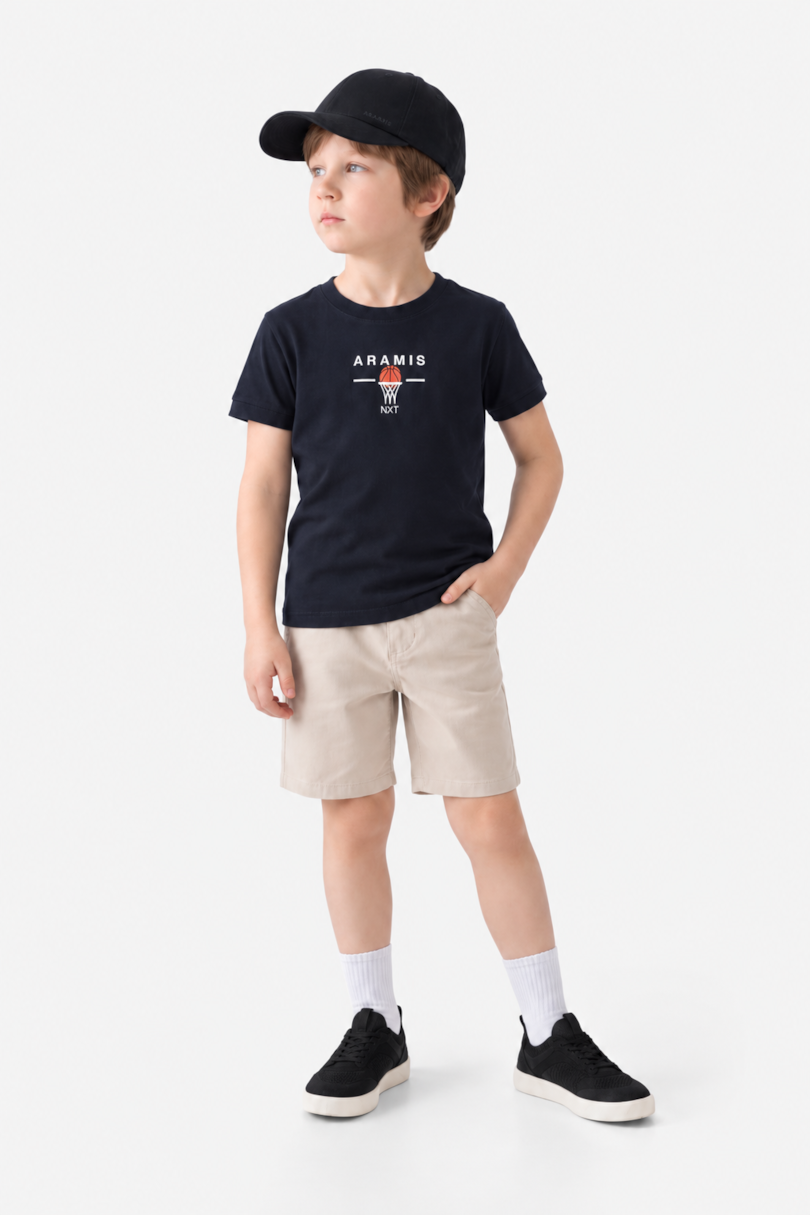 Camiseta Manga Curta Infantil Silk Basquete Marinho