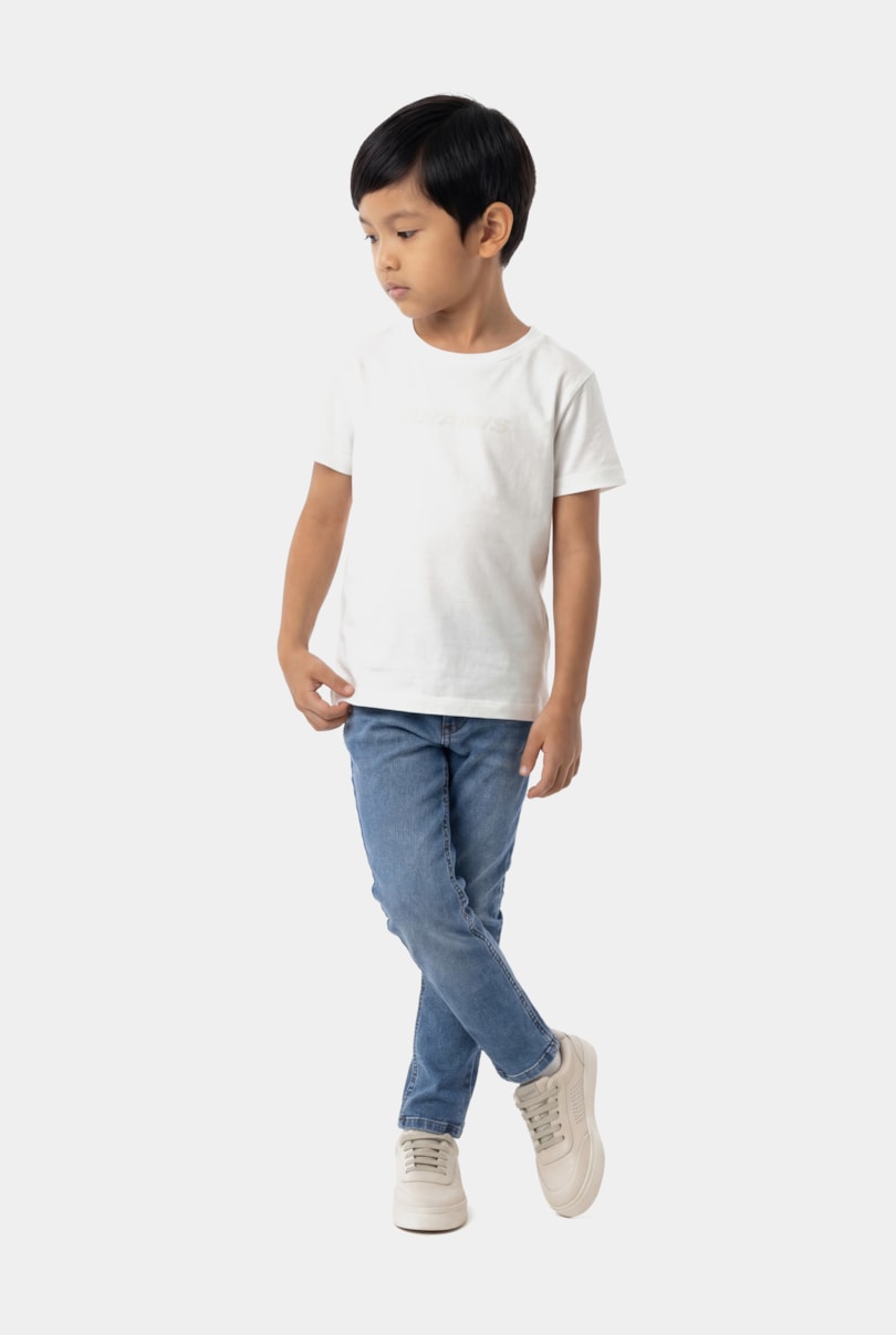 Camiseta Manga Curta Infantil Silk Off White