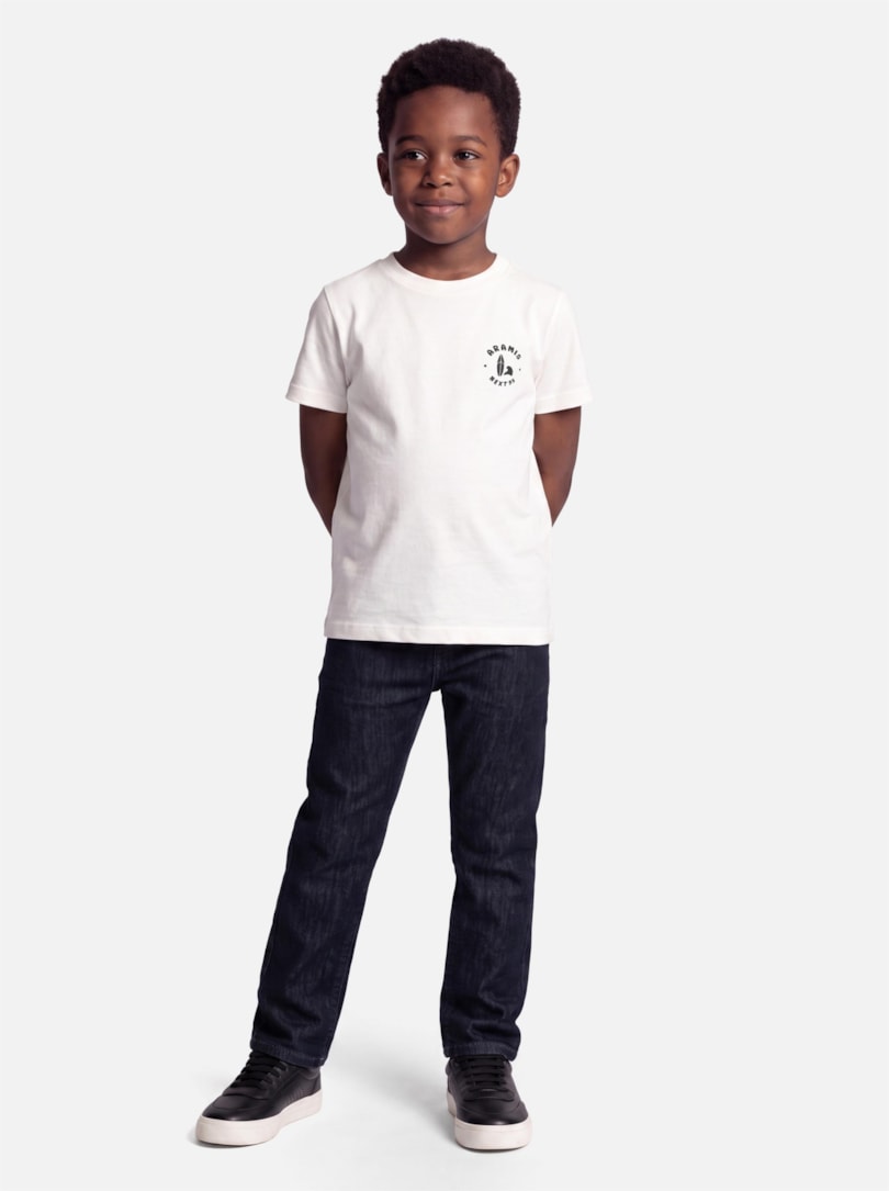 Camiseta Manga Curta Infantil Silk Prancha Off White