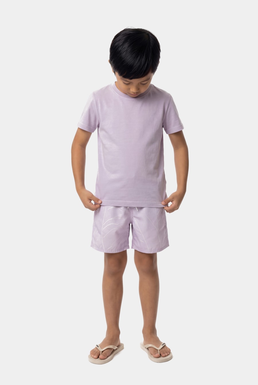Camiseta Manga Curta Infantil Stonada Lilas — foto 2 de 3