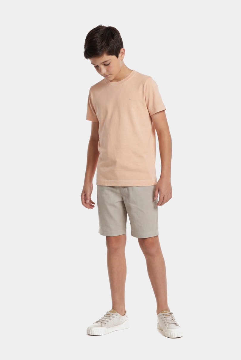 Camiseta Manga Curta Infantil Stonada Salmao