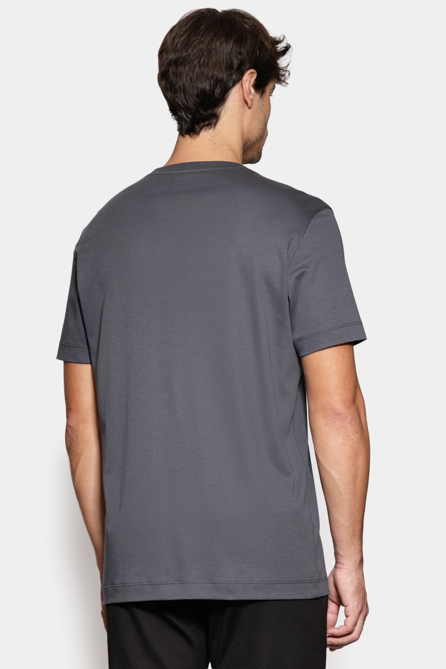 Camiseta Manga Curta Interlock Pima Antracite 117 — foto 4 de 5
