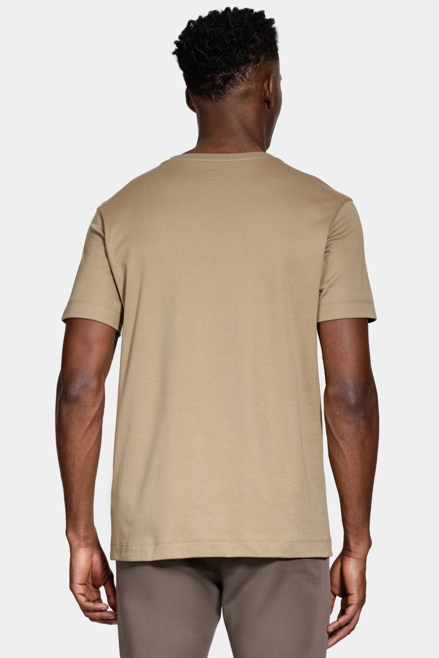 Camiseta Manga Curta Interlock Pima Areia 116 — foto 4 de 5
