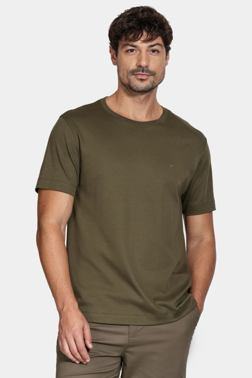Camiseta Manga Curta Interlock Pima Militar