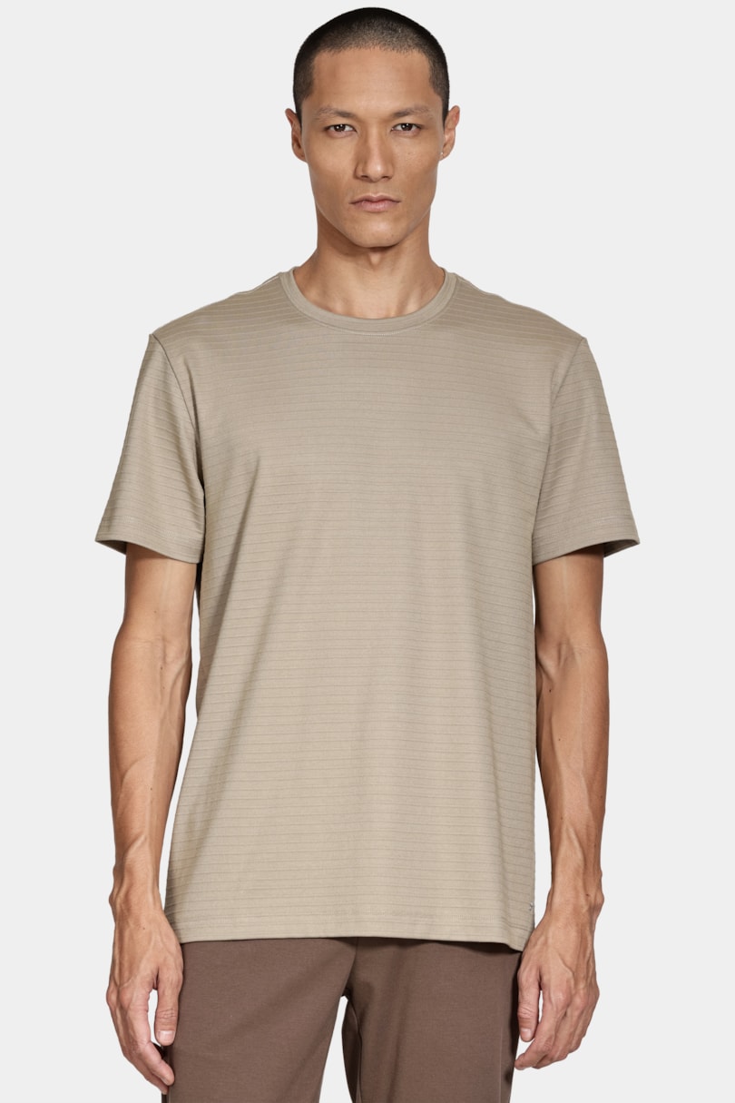 Camiseta Manga Curta Interlock Stripe Areia 116