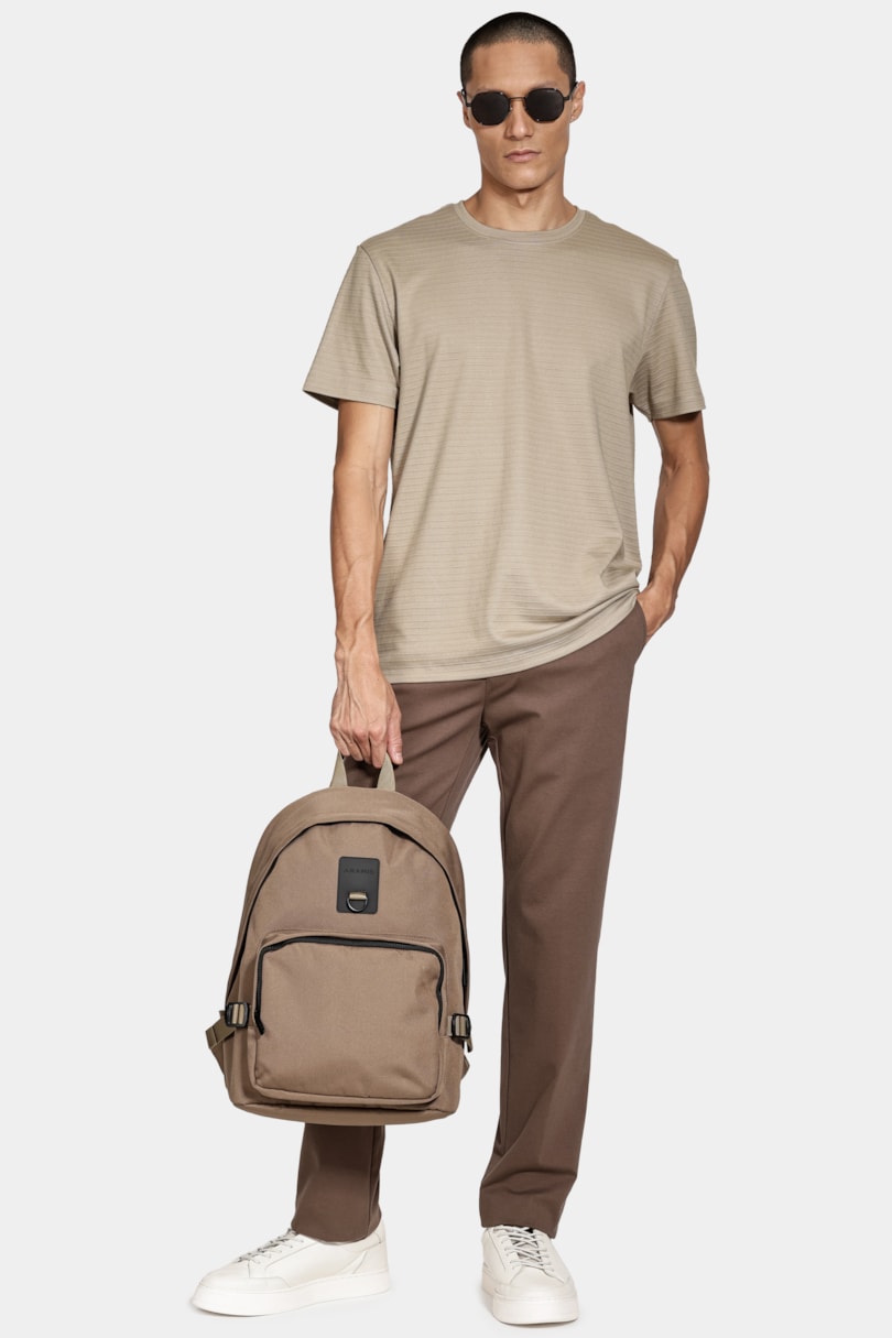 Camiseta Manga Curta Interlock Stripe Areia 116