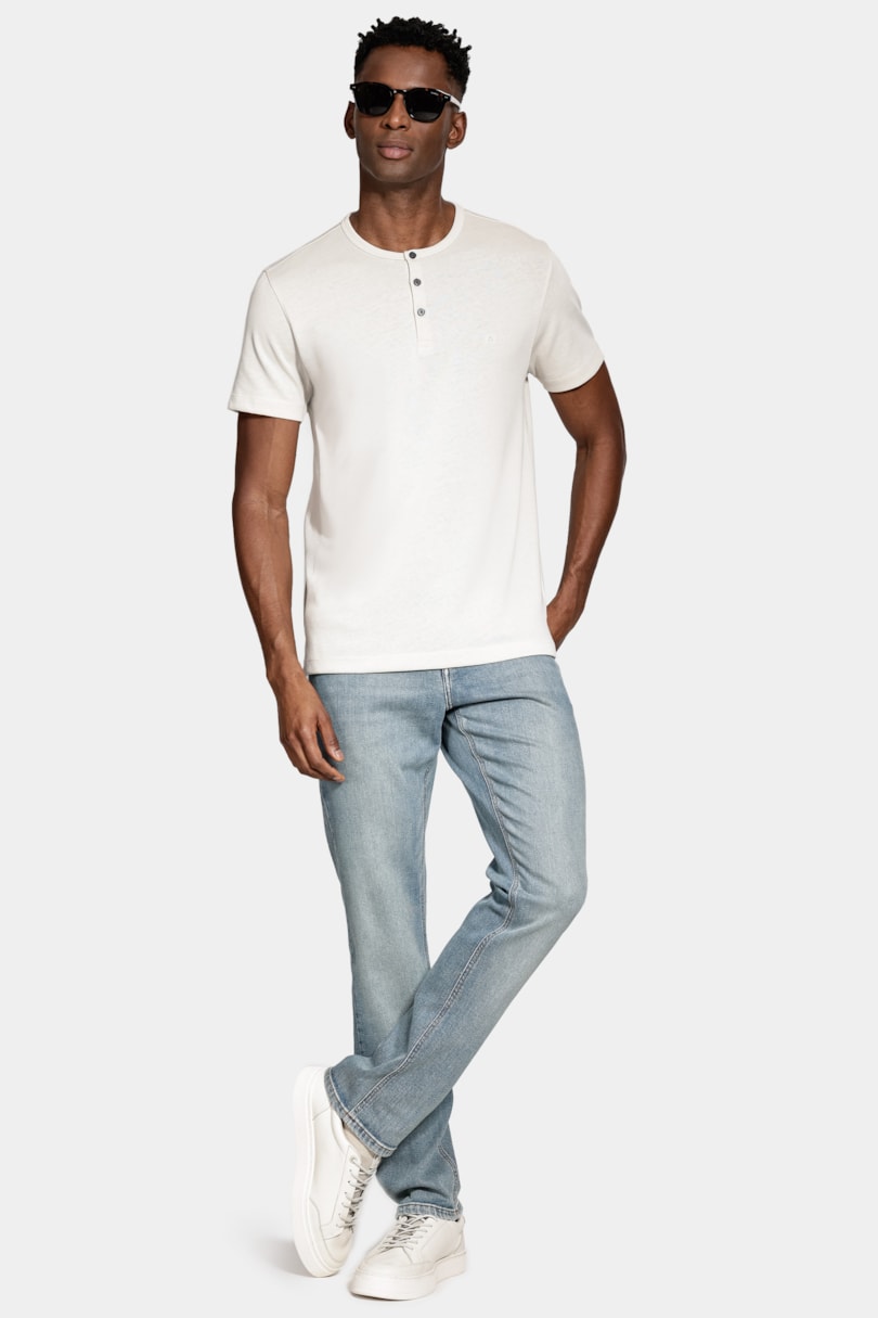Camiseta Manga Curta Jersey Henley Gelo 116
