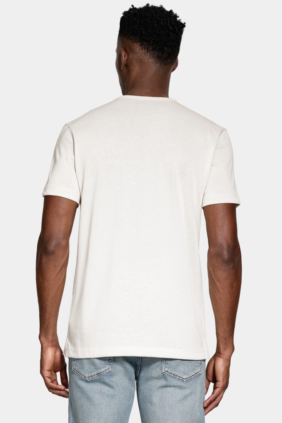 Camiseta Manga Curta Jersey Henley Gelo 116 — foto 4 de 5