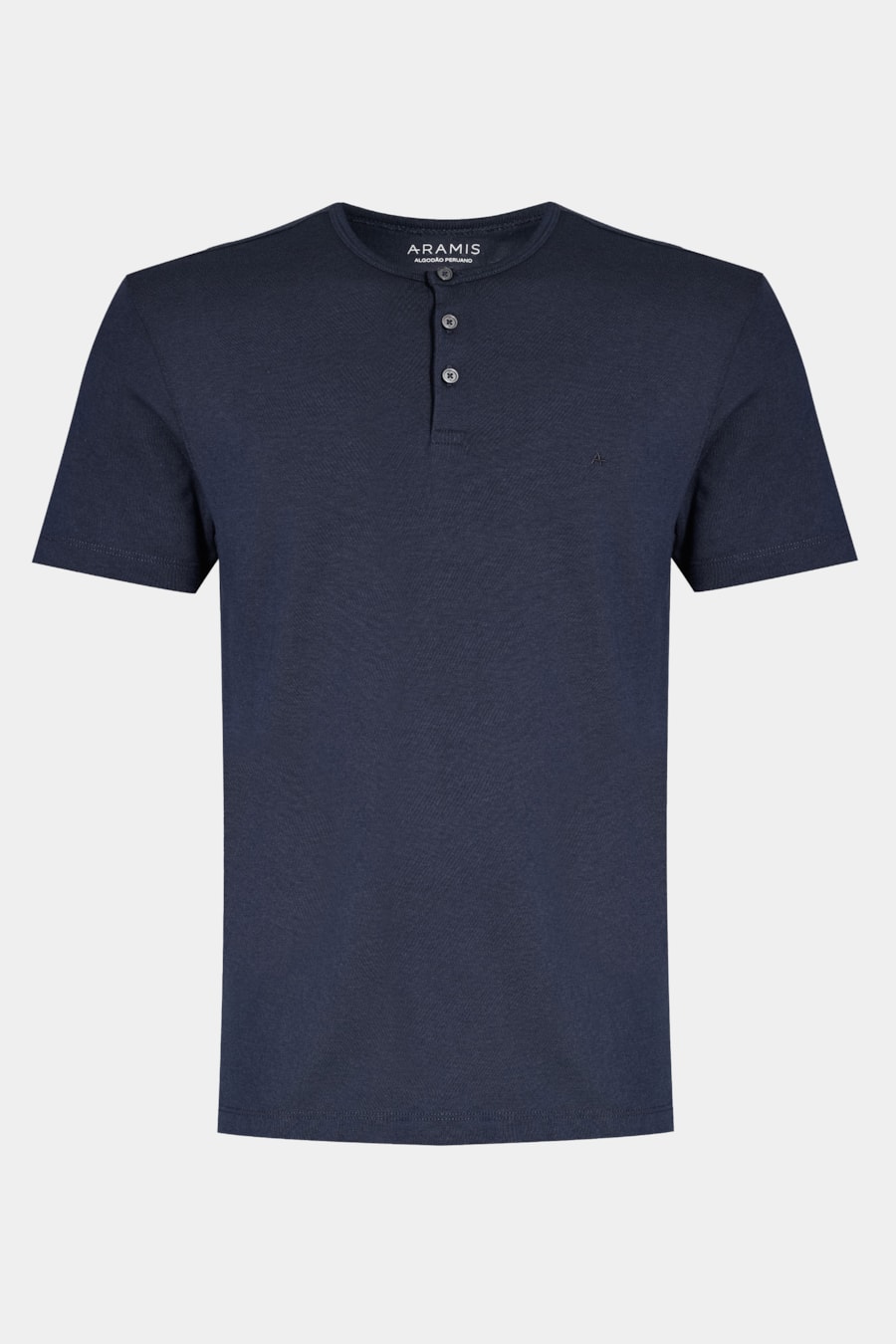 Camiseta Manga Curta Jersey Henley Navy — foto 5 de 5