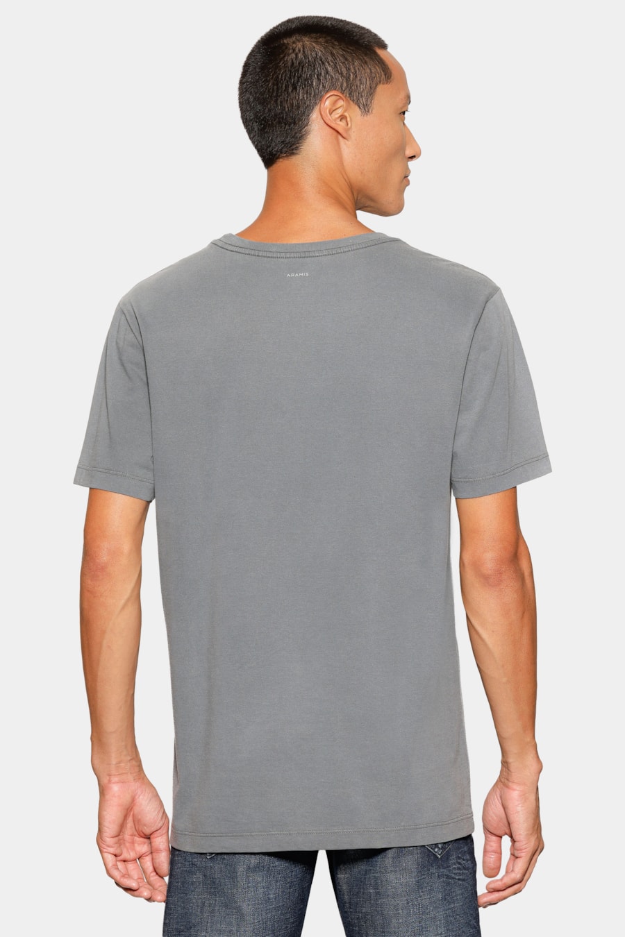 Camiseta Manga Curta Lavada Básica Chumbo 117 — foto 4 de 5