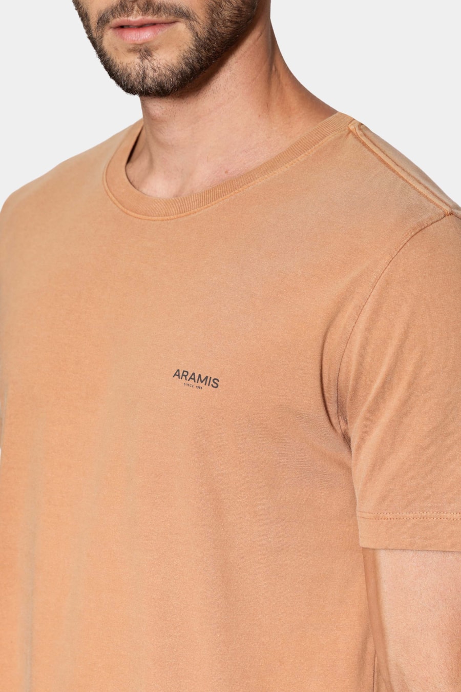Camiseta Manga Curta Lavada Básica Ferrugem 117 — foto 3 de 6