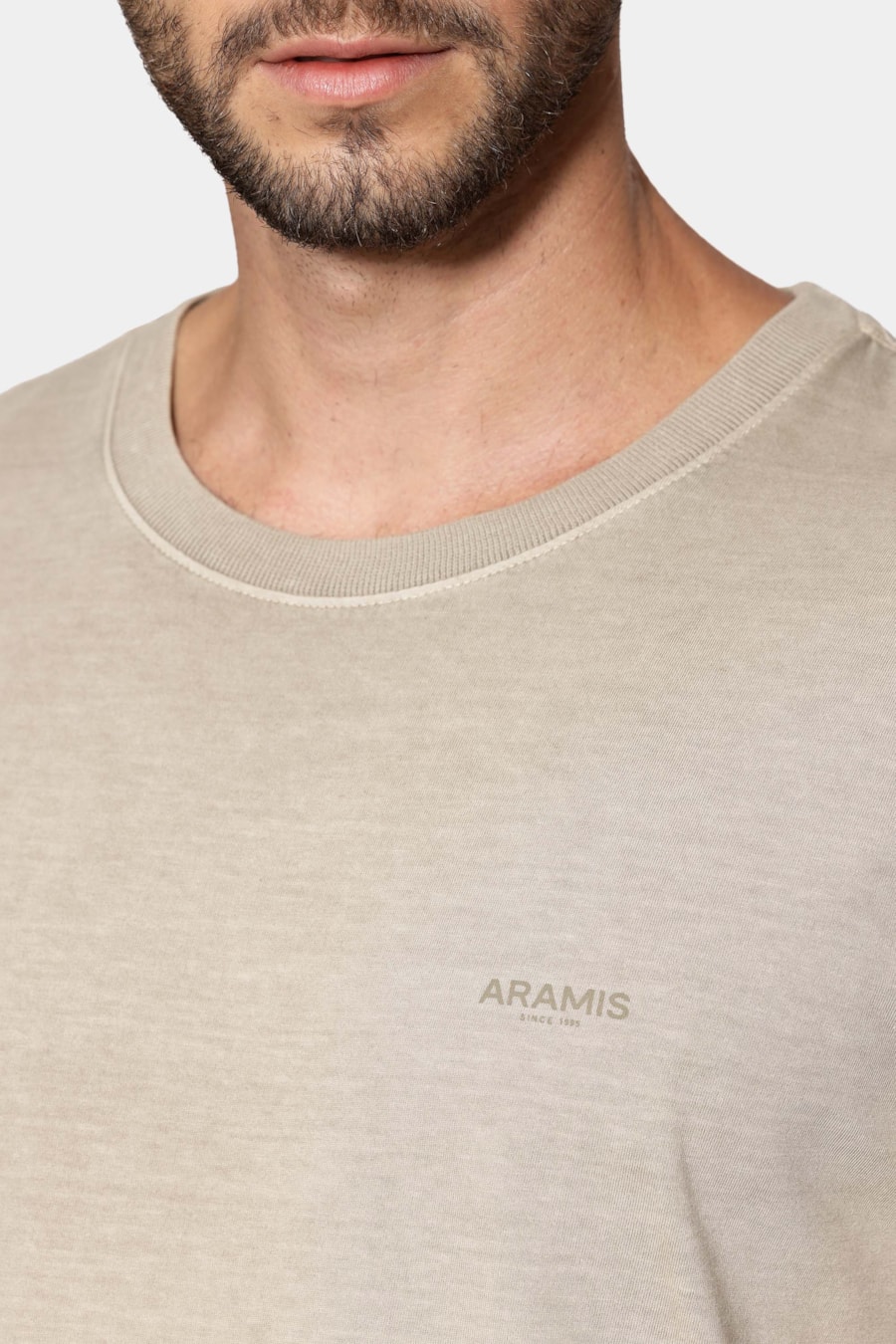 Camiseta Manga Curta Lavada Básica Marfim 117 — foto 3 de 6