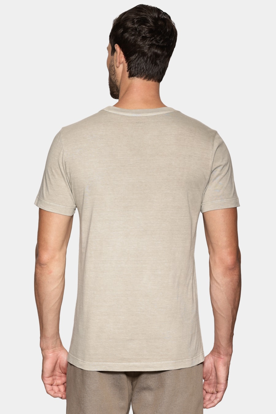 Camiseta Manga Curta Lavada Básica Marfim 117 — foto 5 de 6