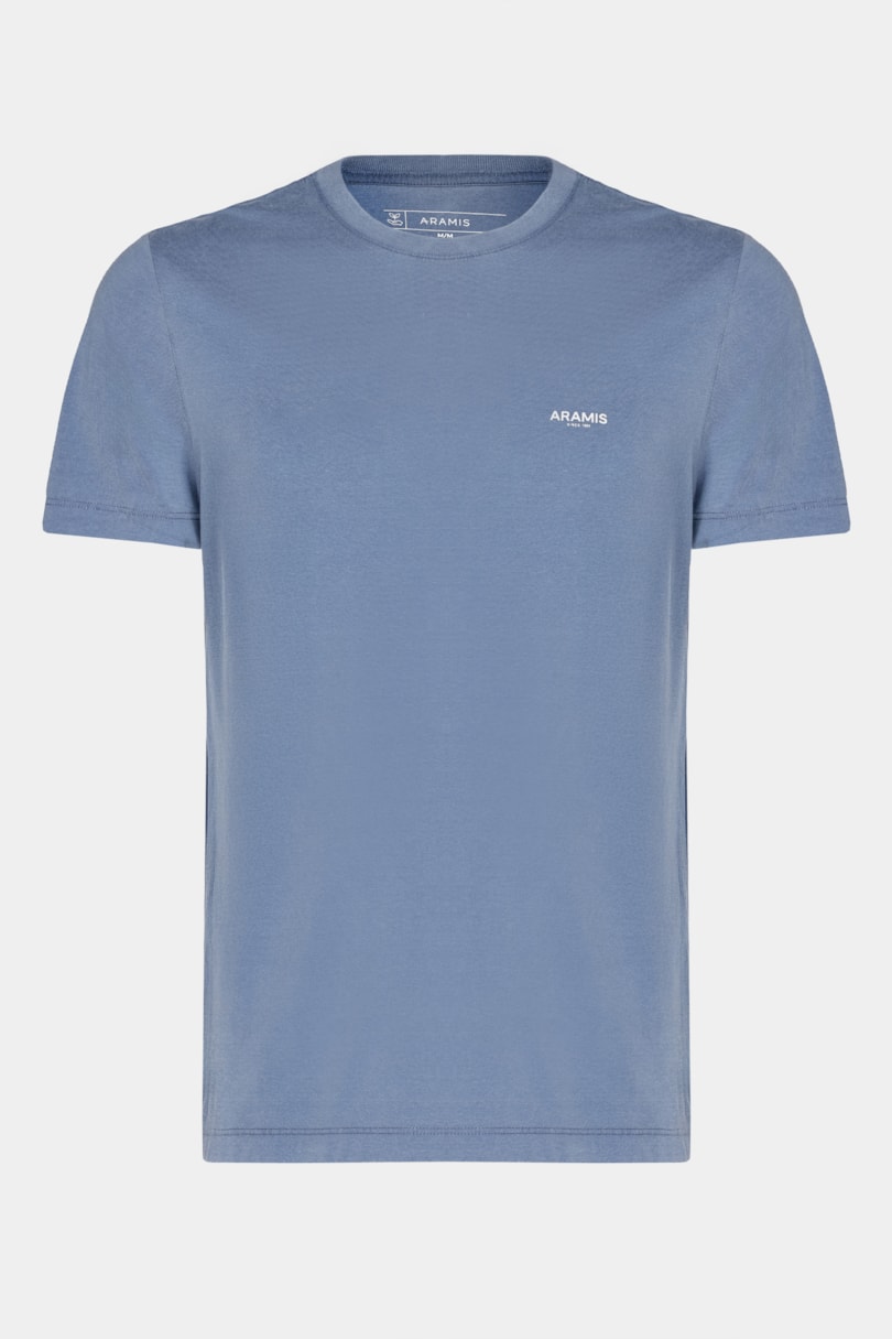 Camiseta Manga Curta Lavada Básica Navy