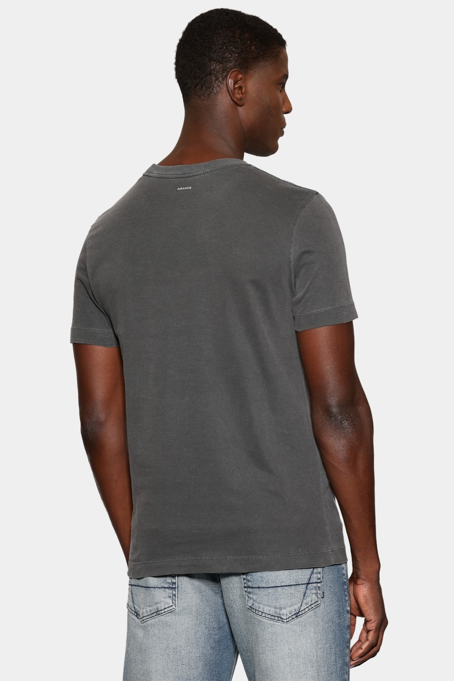 Camiseta Manga Curta Lavada Estampa Craquele Preto — foto 4 de 5