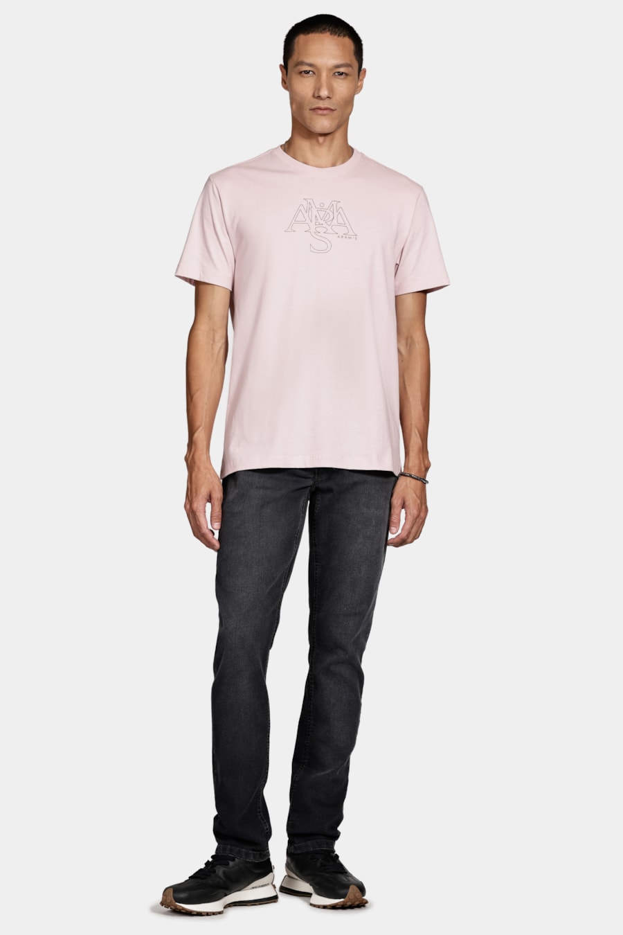 Camiseta Manga Curta Lettering Aramis Rosa Seco 116 — foto 2 de 5