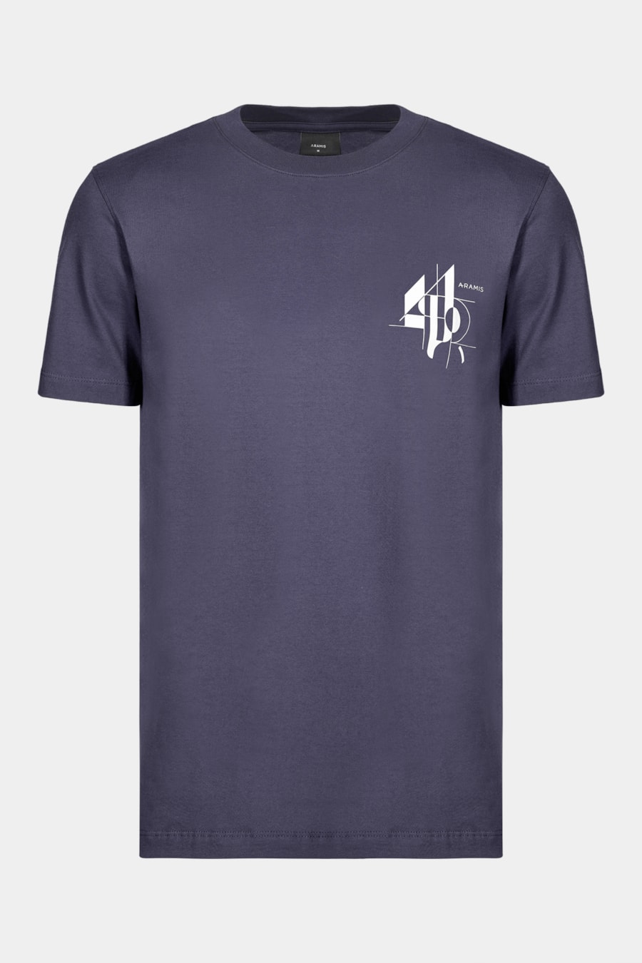 Camiseta Manga Curta Linhas Geométricas Azul Marinho — foto 5 de 5