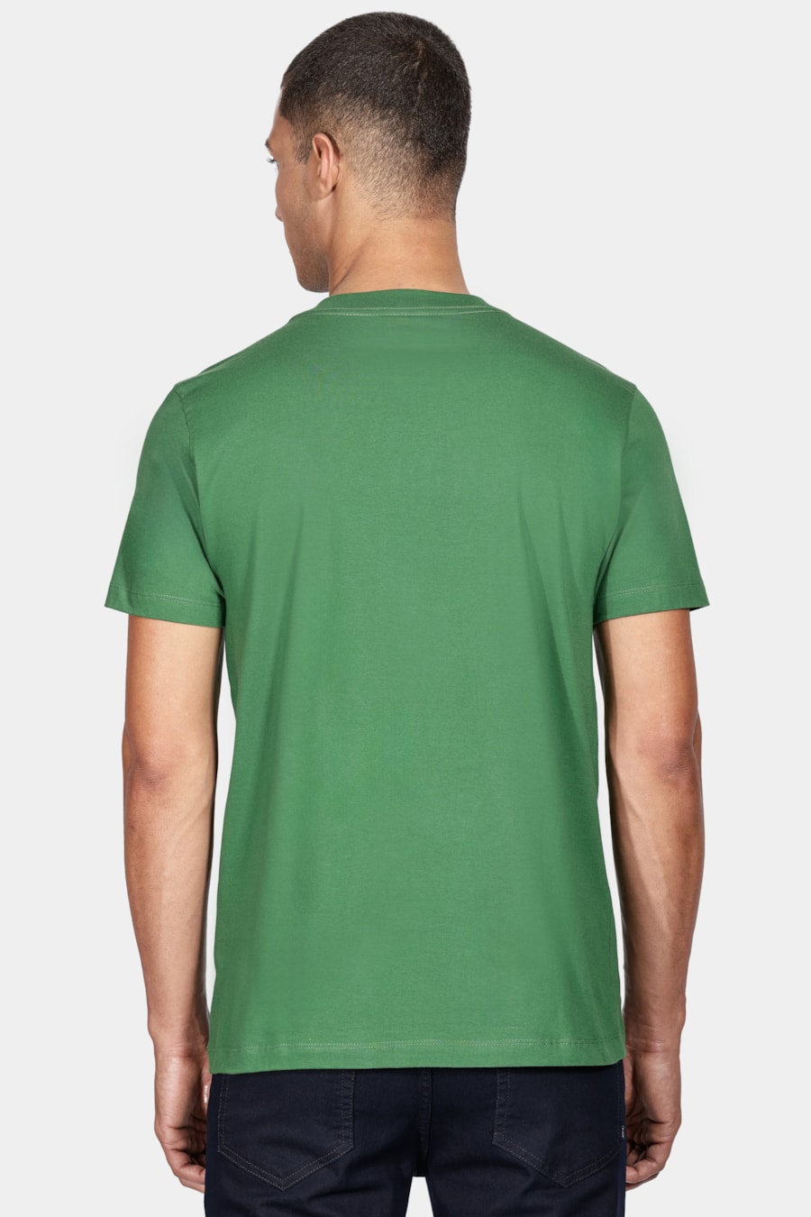 Camiseta Manga Curta Linhas Geométricas Verde Bandeira — foto 4 de 5