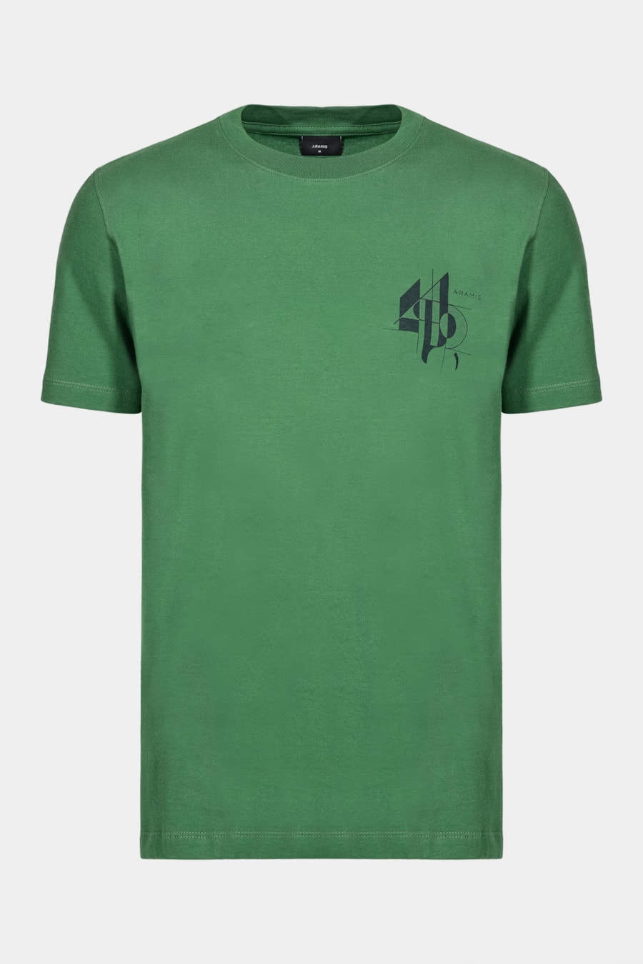 Camiseta Manga Curta Linhas Geométricas Verde Bandeira — foto 5 de 5
