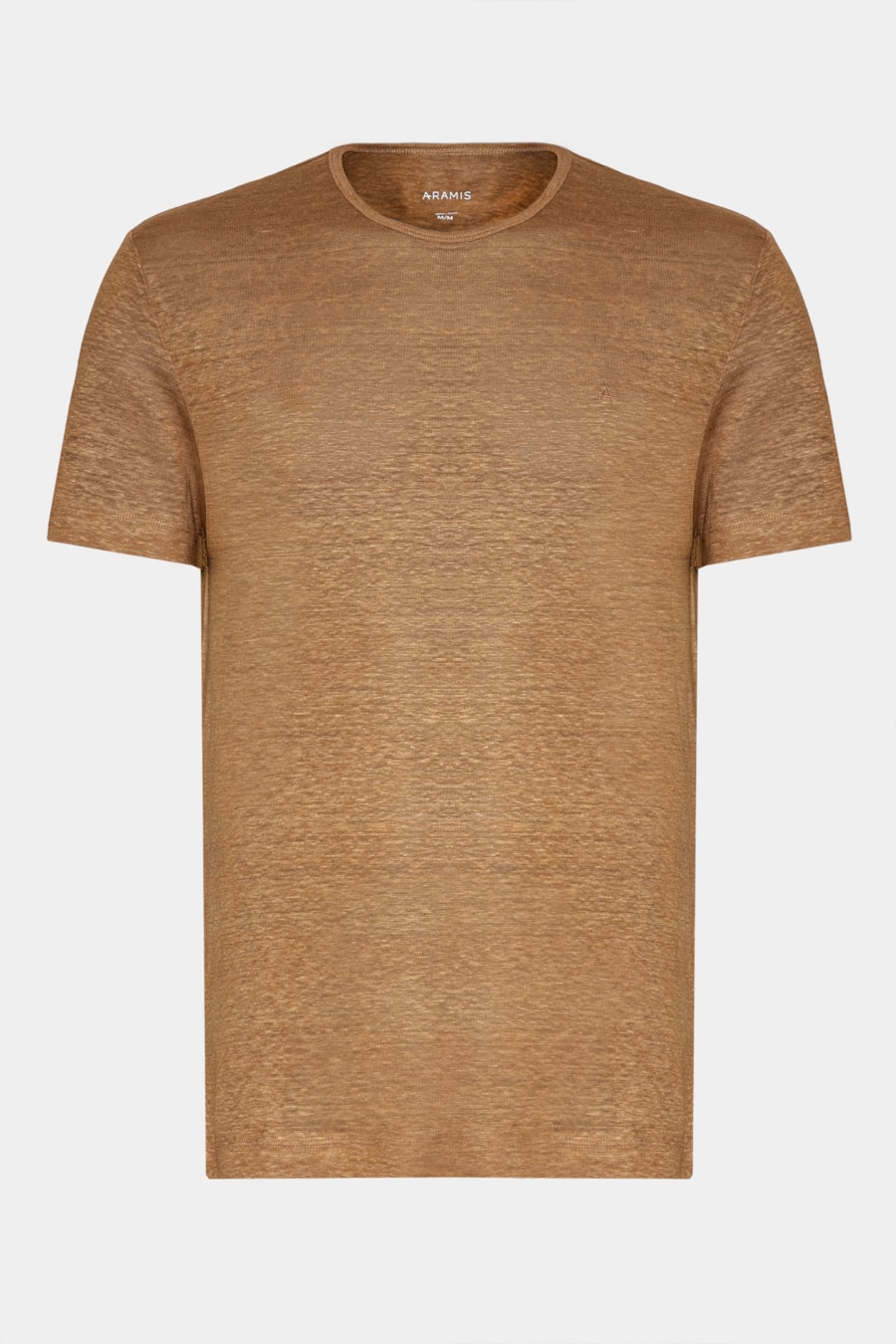 Camiseta Manga Curta Linho Stripe Conhaque — foto 5 de 5