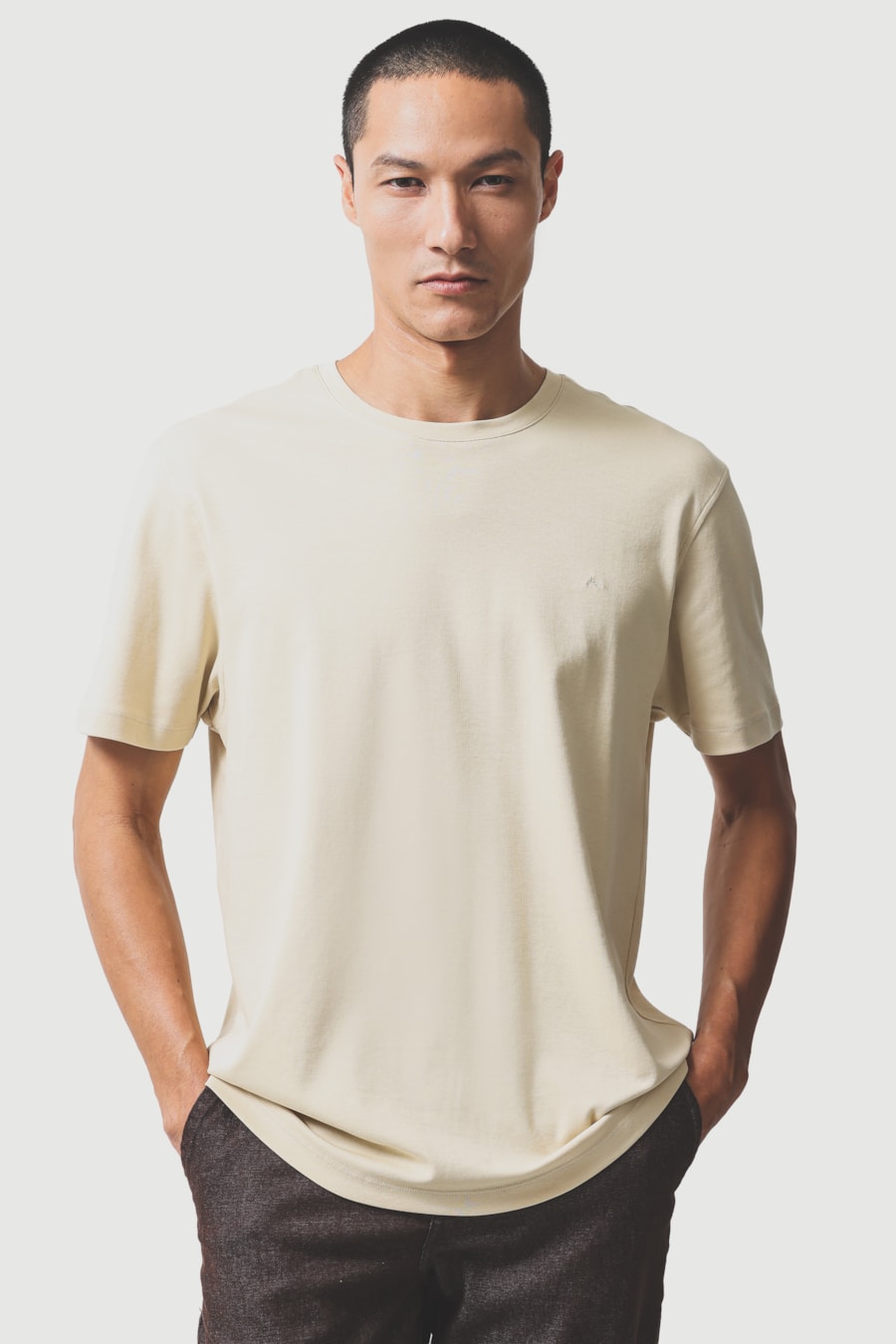 Camiseta Manga Curta Liquid Cotton Amarelo Claro 118 — foto 1 de 5