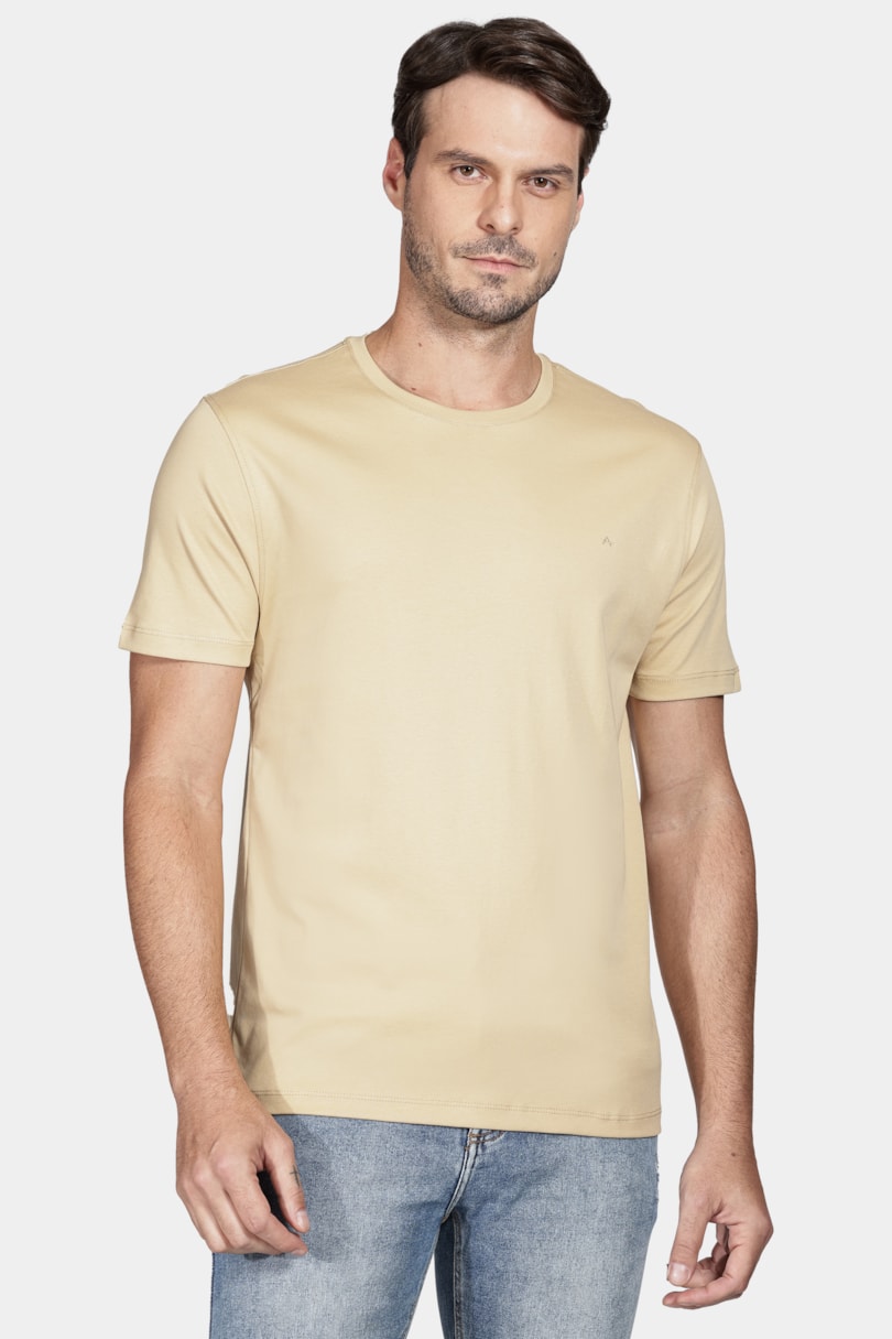 Camiseta Manga Curta Liquid Cotton Amarelo Dente Leão