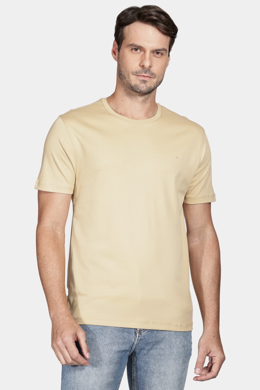 Camiseta Manga Curta Liquid Cotton Amarelo Dente Leão — foto 1 de 4