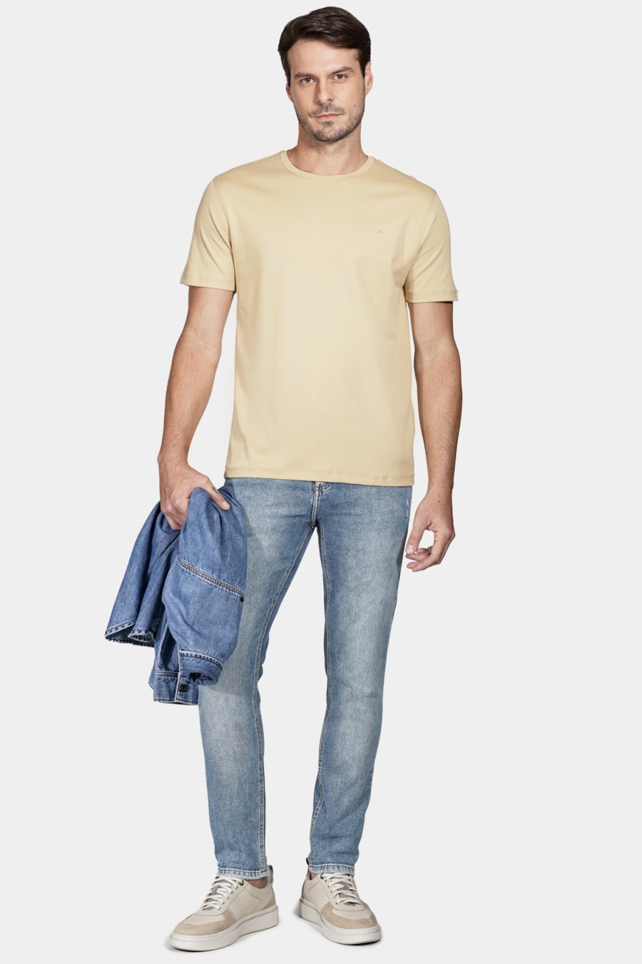 Camiseta Manga Curta Liquid Cotton Amarelo Dente Leão — foto 2 de 4