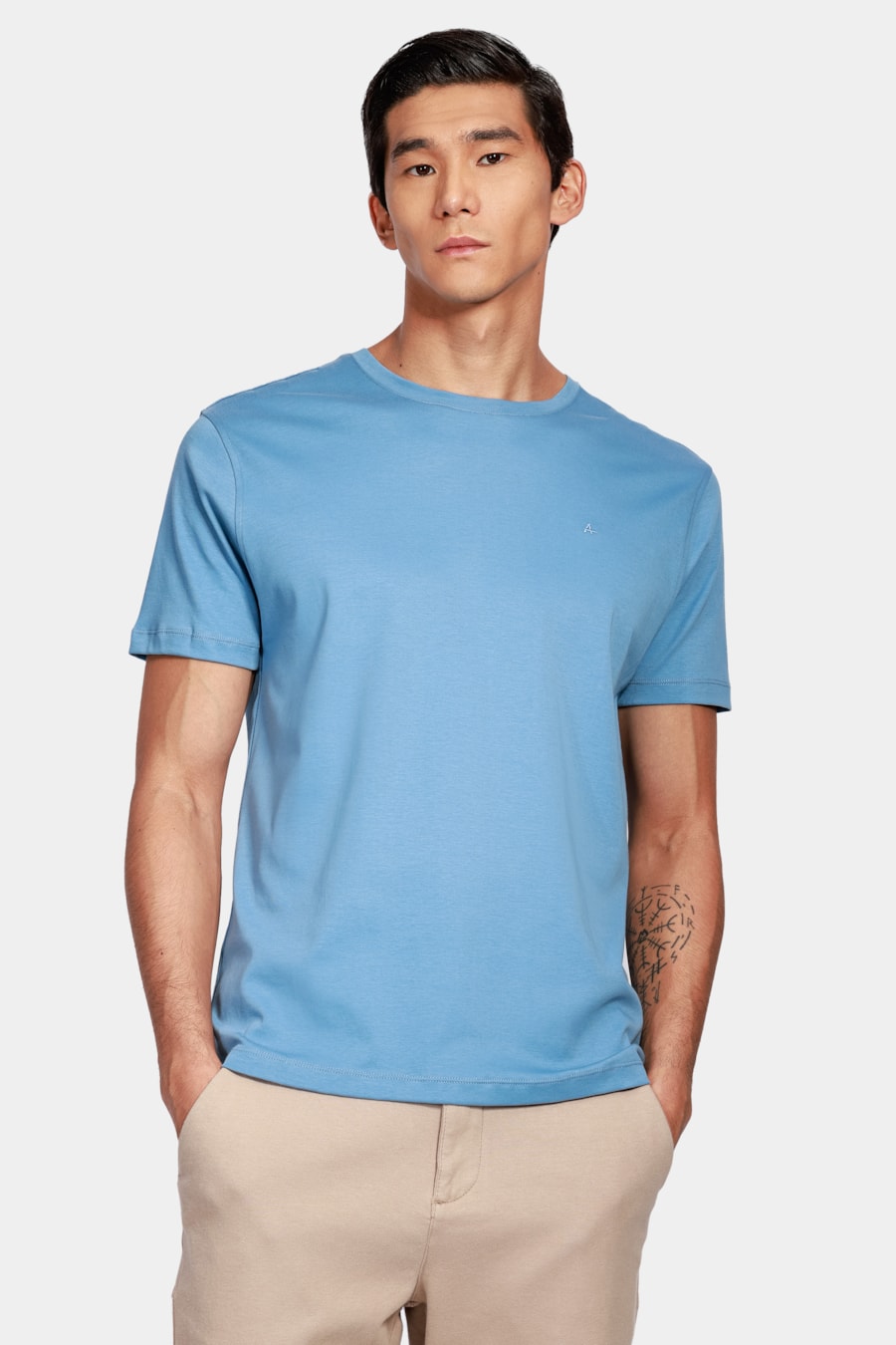 Camiseta Manga Curta Liquid Cotton Azul Índigo — foto 1 de 4