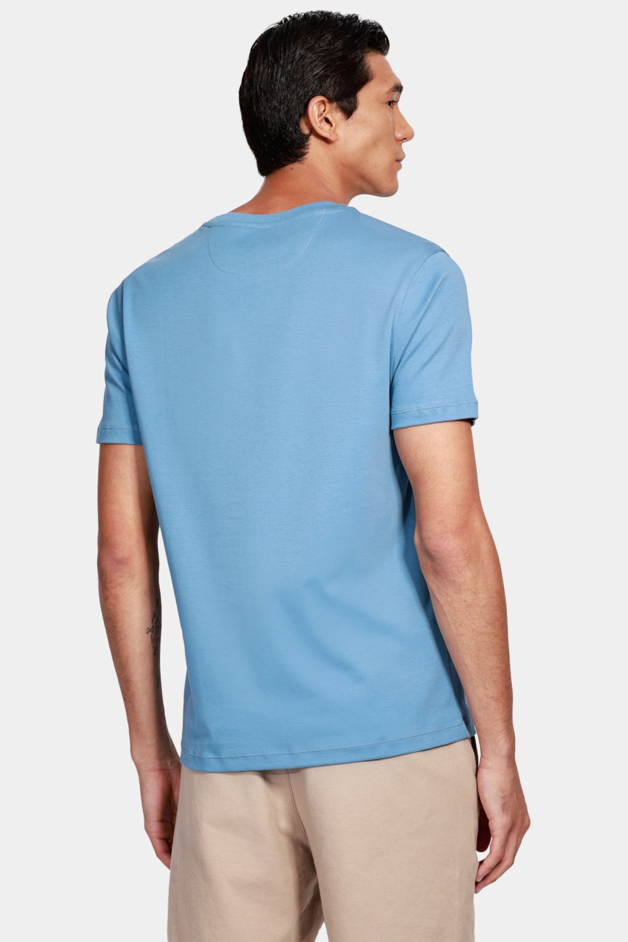 Camiseta Manga Curta Liquid Cotton Azul Índigo — foto 4 de 4
