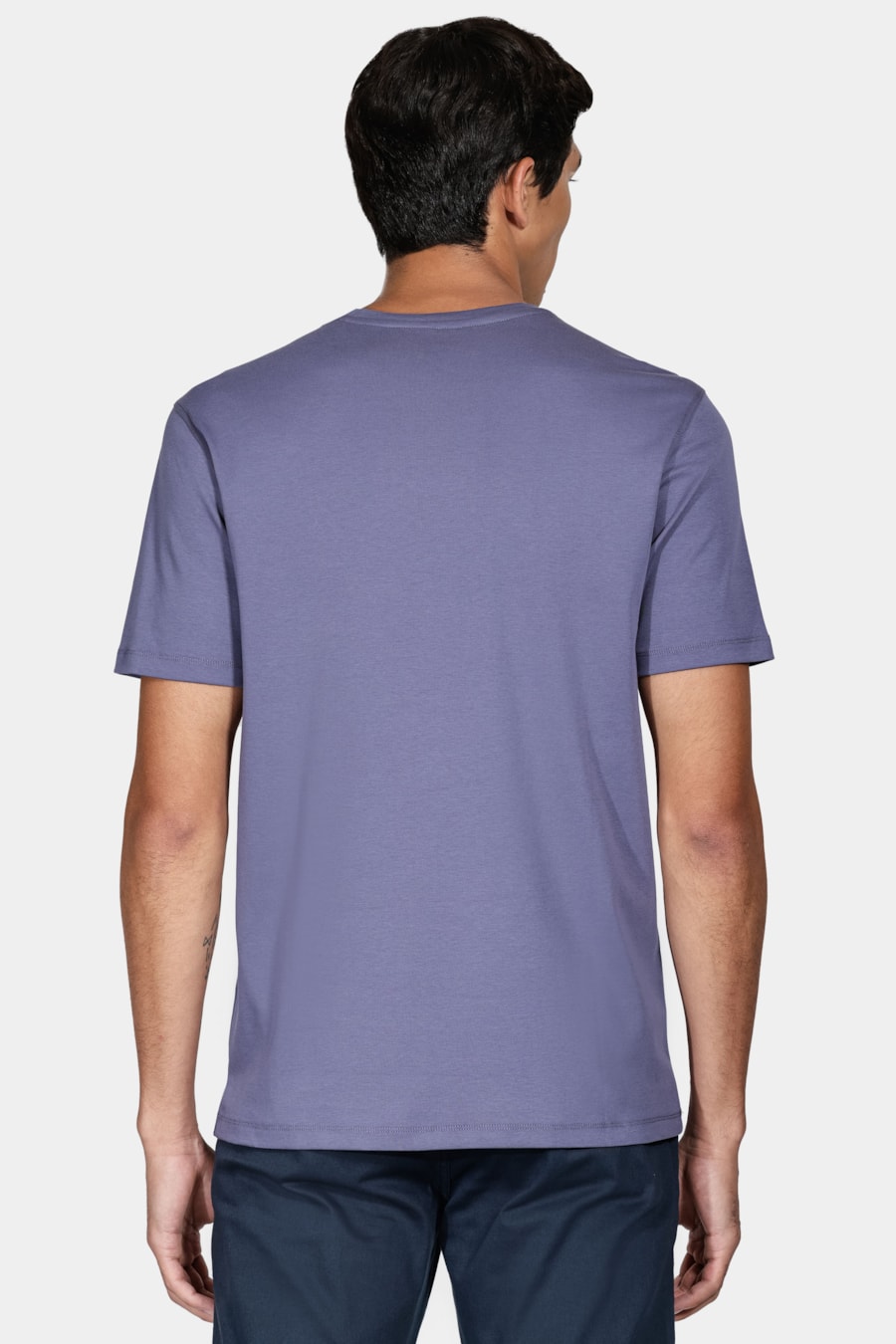 Camiseta Manga Curta Liquid Cotton Azul Indigo — foto 4 de 5