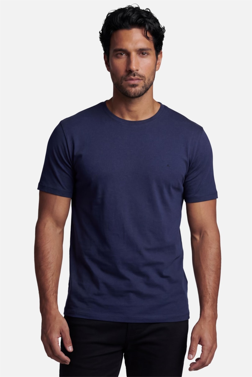 Camiseta Manga Curta Liquid Cotton Azul Marinho