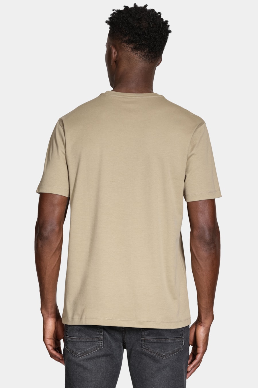 Camiseta Manga Curta Liquid Cotton Caqui — foto 4 de 5