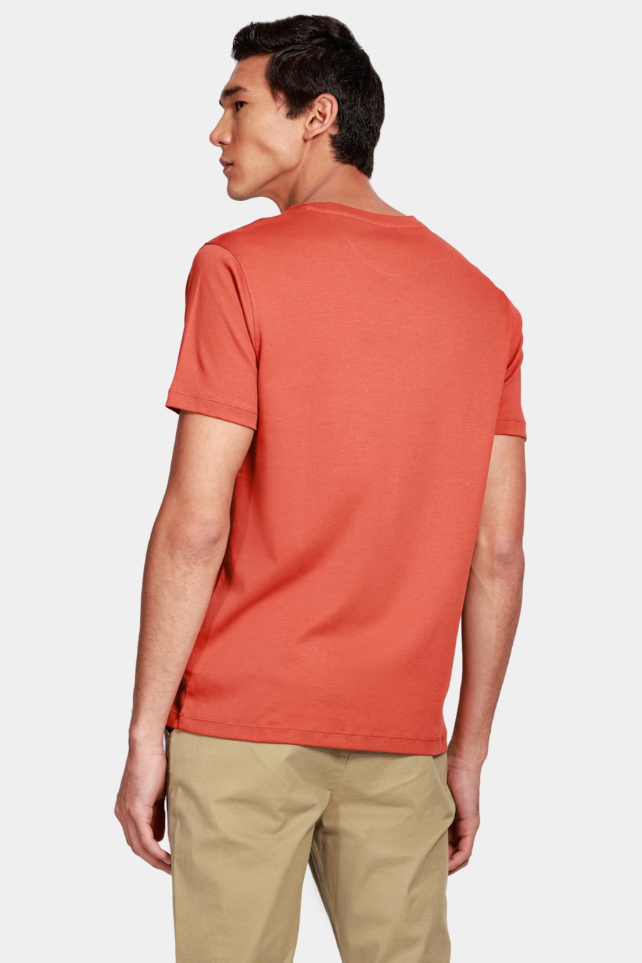 Camiseta Manga Curta Liquid Cotton Laranja Ferrugem — foto 4 de 4