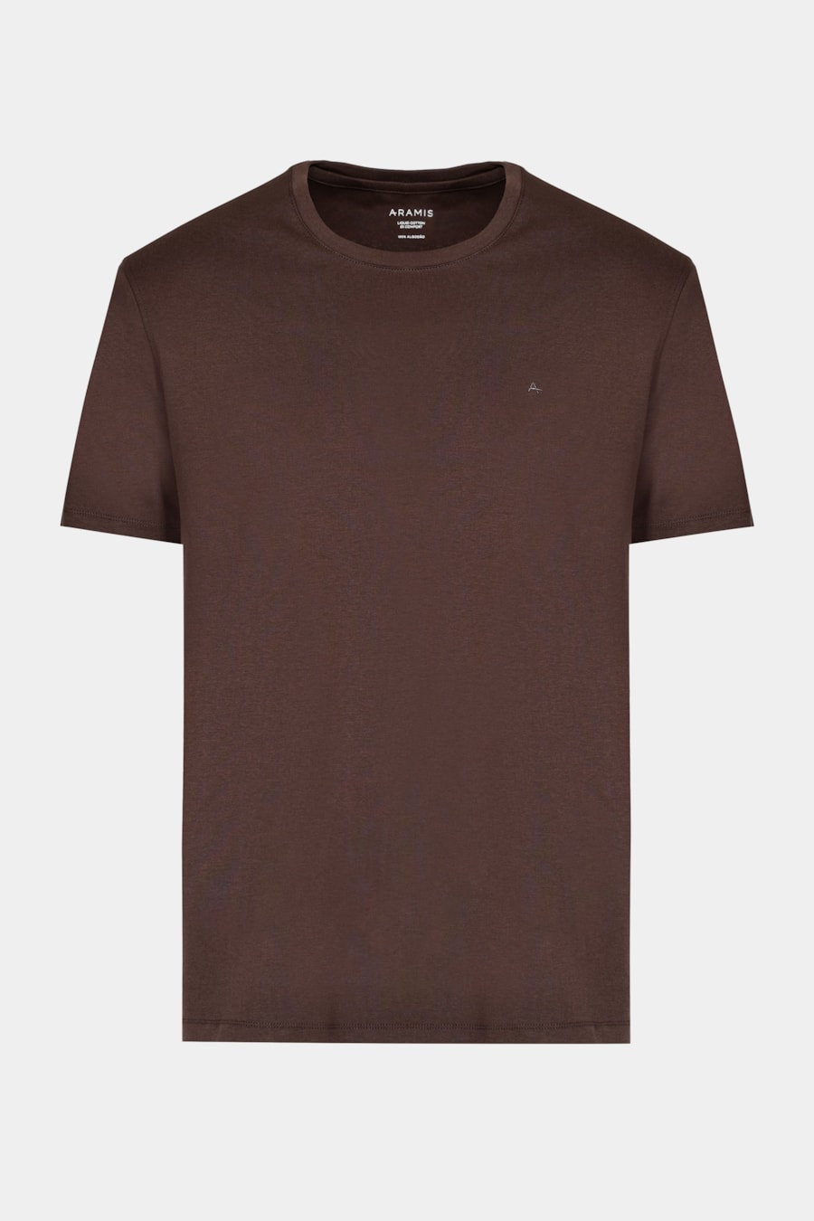 Camiseta Manga Curta Liquid Cotton Marrom Café — foto 5 de 5
