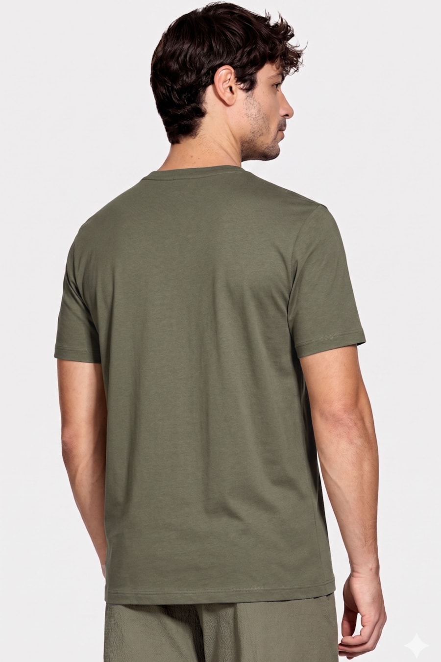Camiseta Manga Curta Liquid Cotton Militar — foto 4 de 5