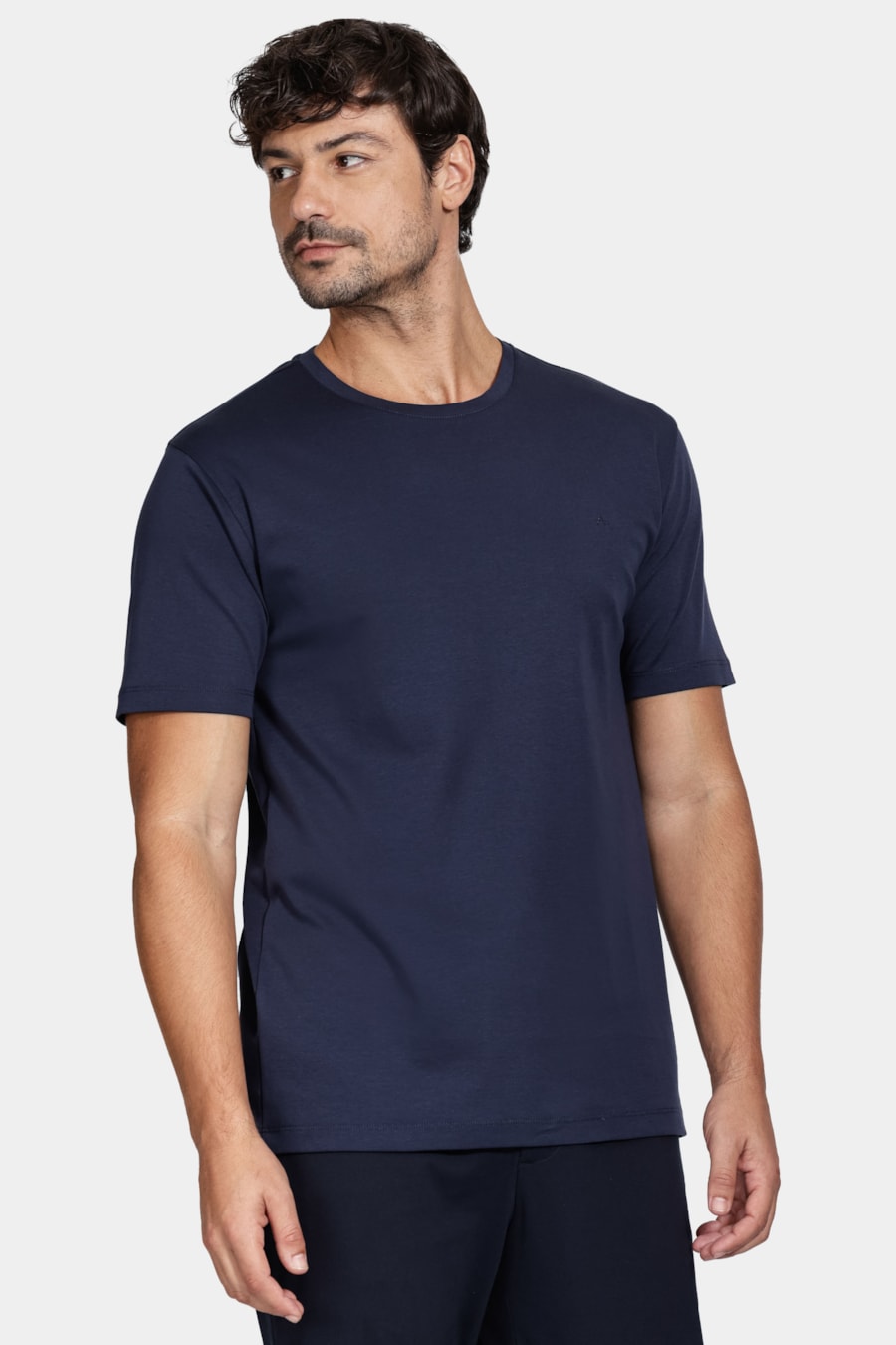 Camiseta Manga Curta Liquid Cotton Navy — foto 1 de 5