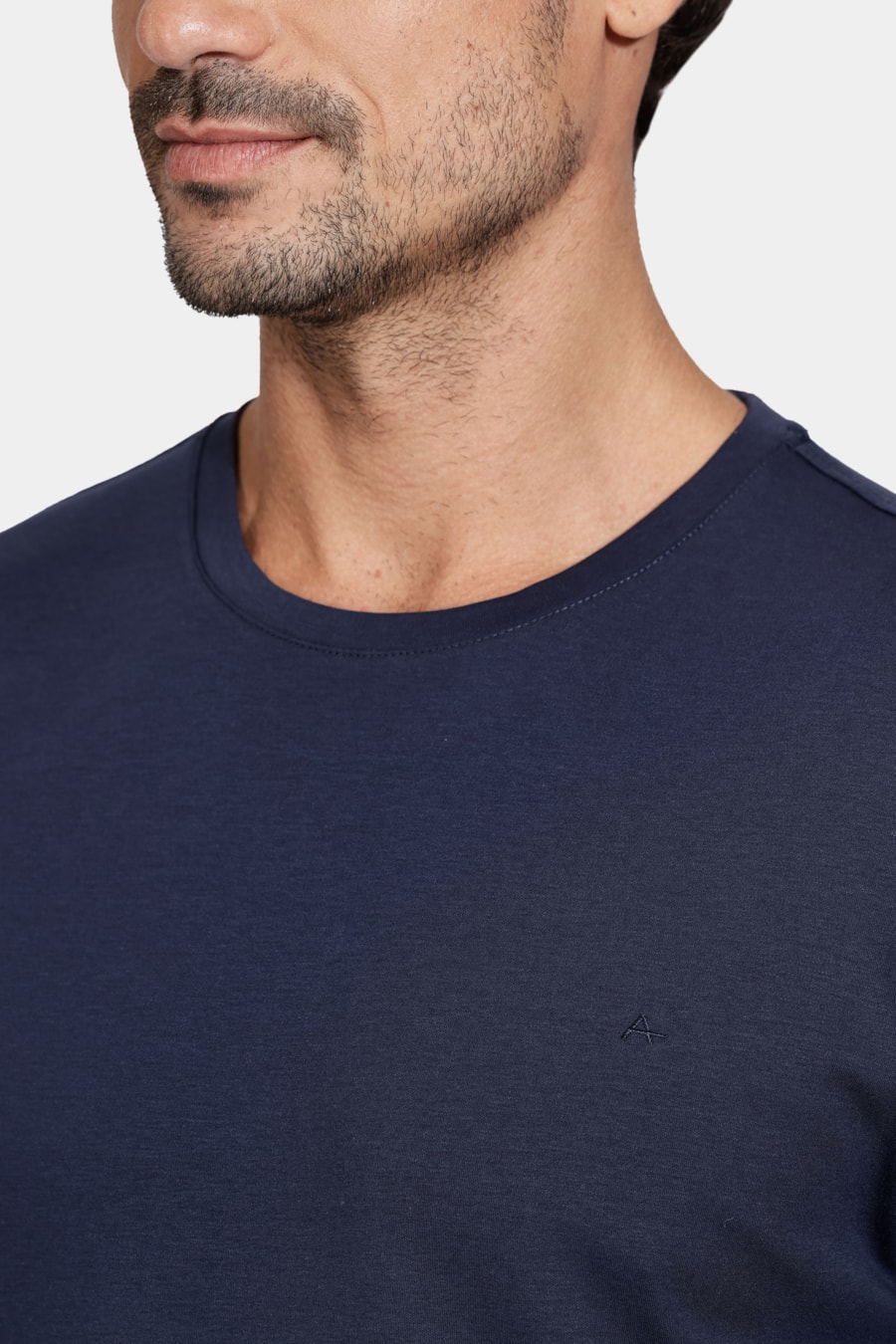 Camiseta Manga Curta Liquid Cotton Navy — foto 3 de 5