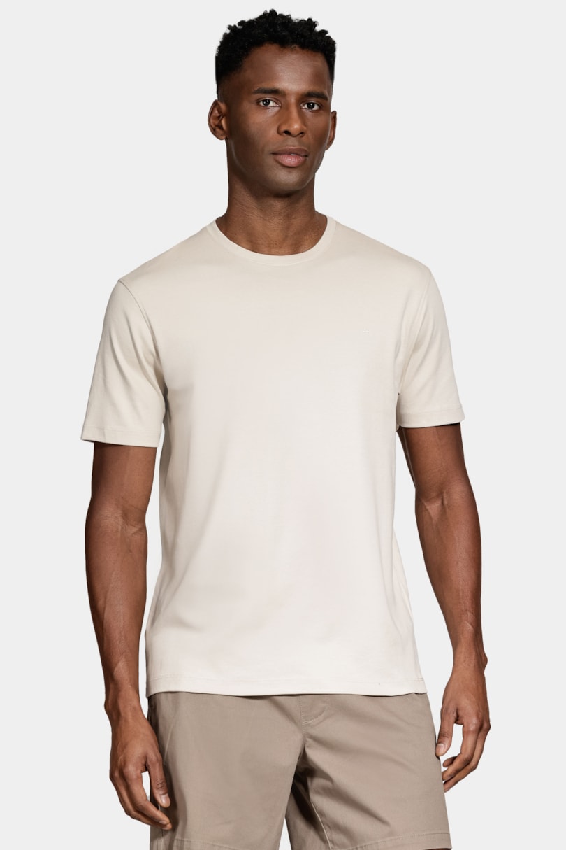 Camiseta Manga Curta Liquid Cotton Palha