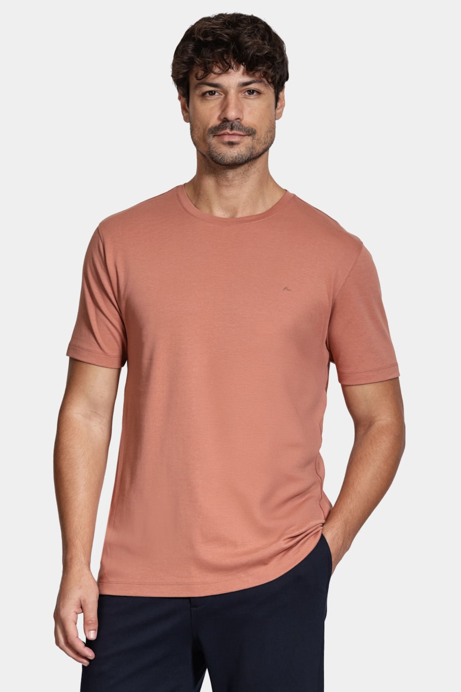 Camiseta Manga Curta Liquid Cotton Terracota — foto 1 de 5