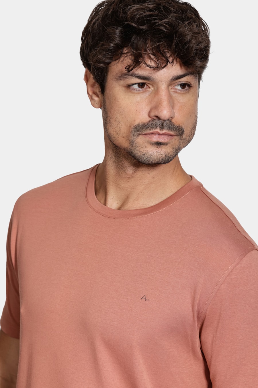 Camiseta Manga Curta Liquid Cotton Terracota — foto 3 de 5