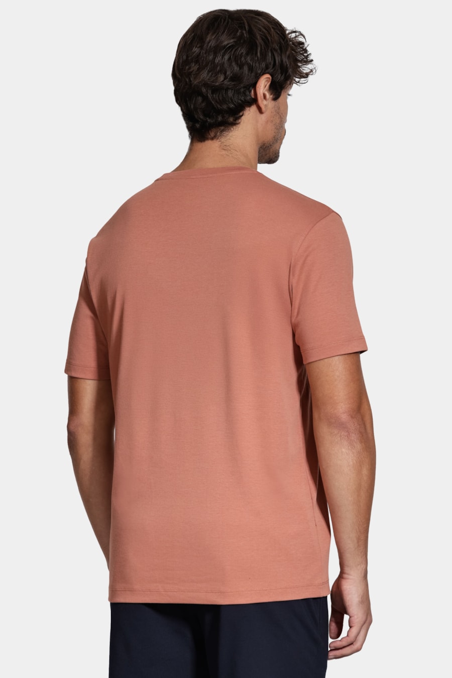 Camiseta Manga Curta Liquid Cotton Terracota — foto 4 de 5